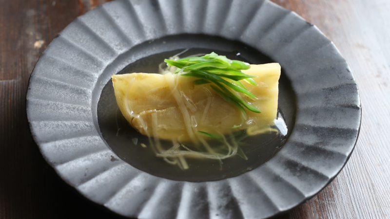 賀茂茄子の生姜餡